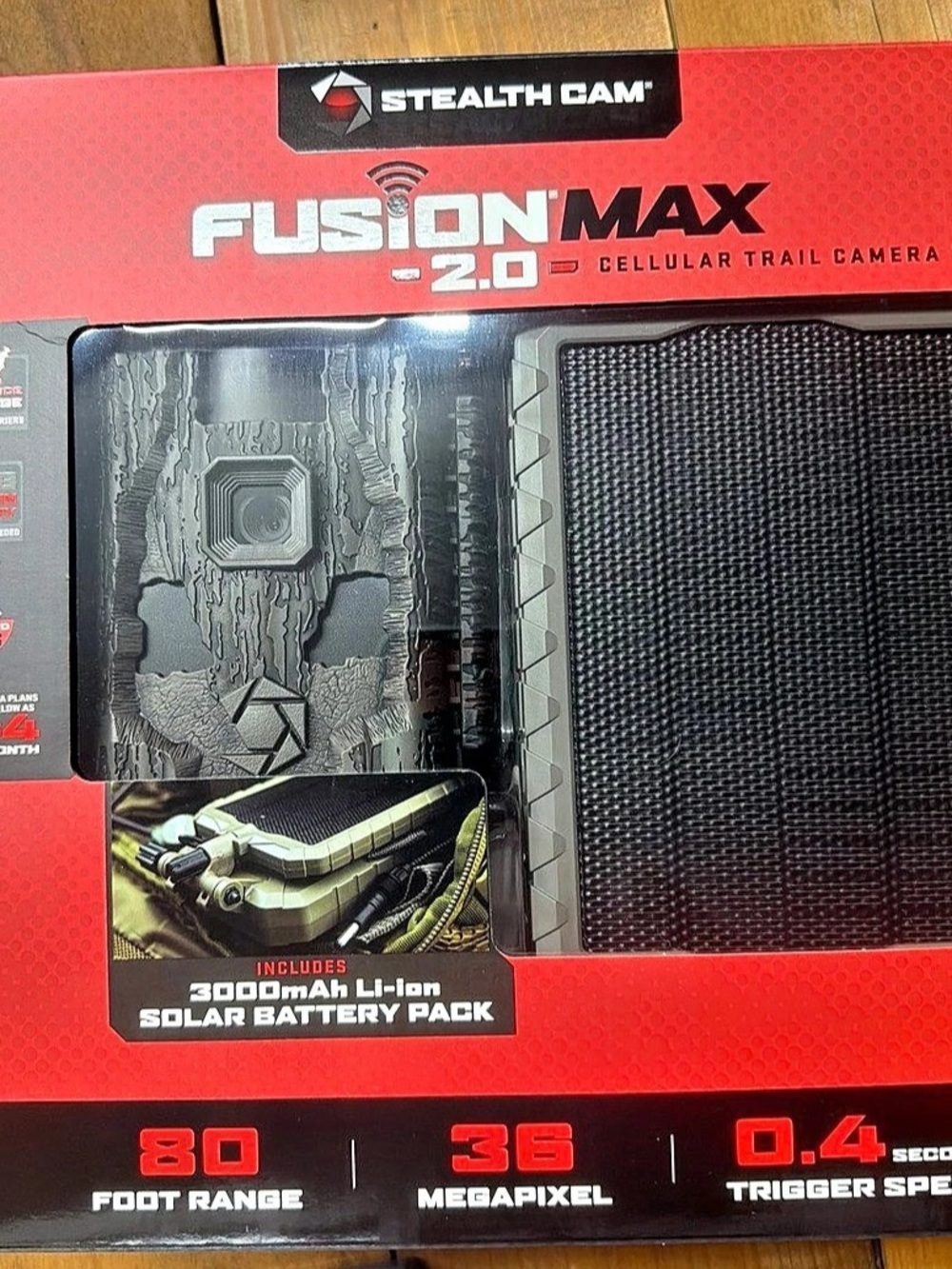 Stealth Cam Fusion Max 2.0 Cellular Trail Camera Kit with Solar Battery Pack
